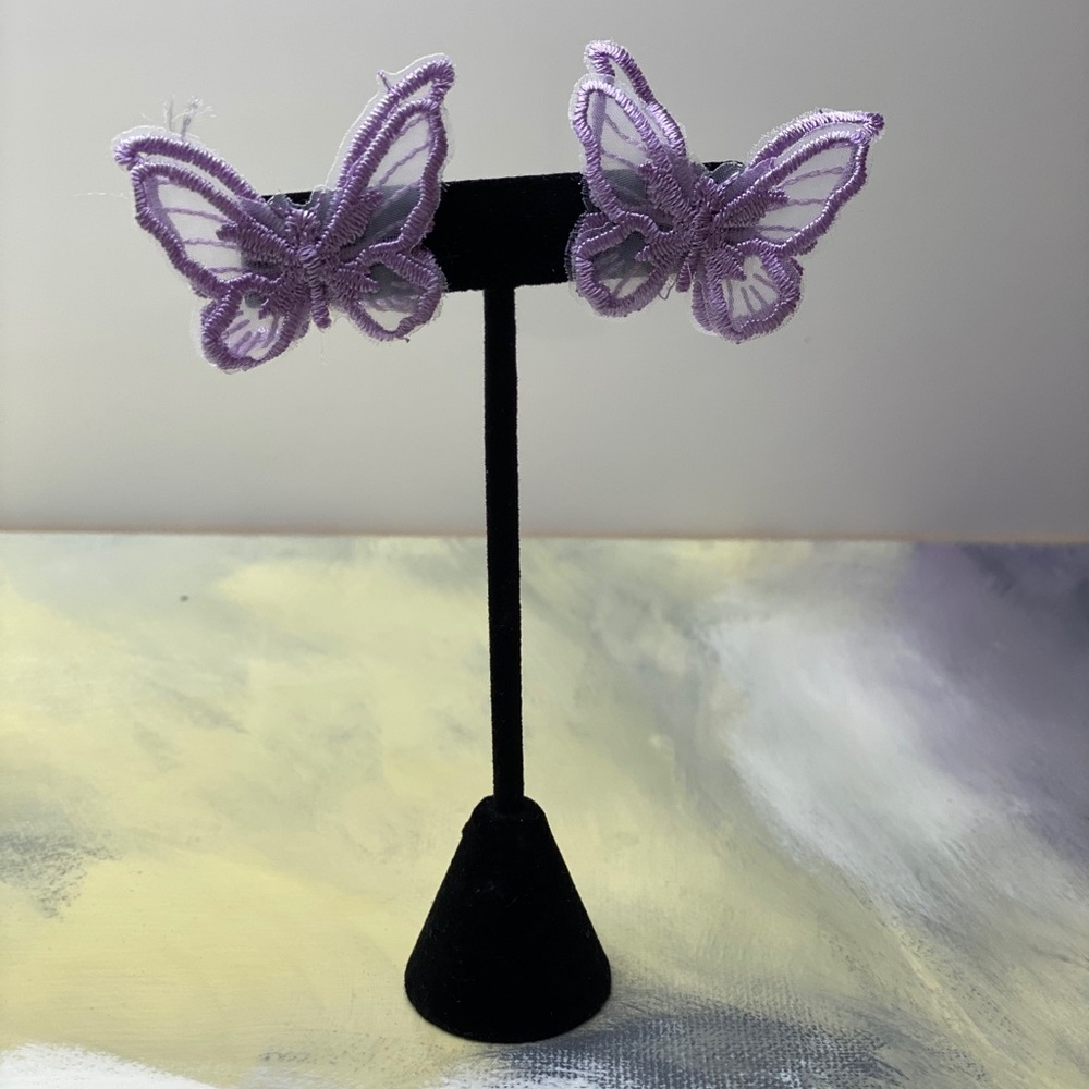 Buy 1 get 1 free Purple Butterfly Earrings